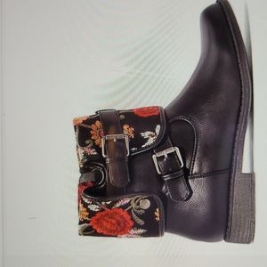 Black Floral Sheba Bootie- NWOT